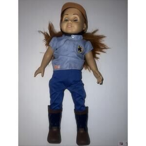 Journey Girl 18" Doll Equestrian Outfit Green Hazel Eyes Auburn Brown Hair